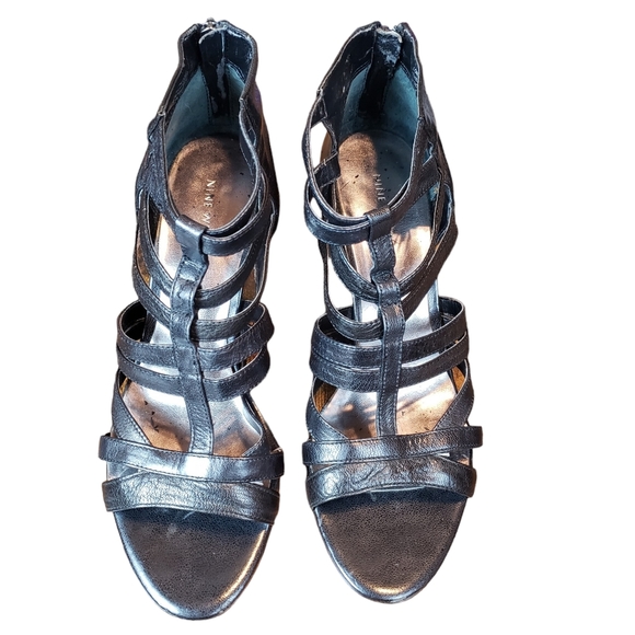 Nine West zip-up heels / booties - Picture 6 of 11